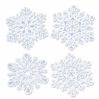 14-Inch Glittered Snowflake Cutouts