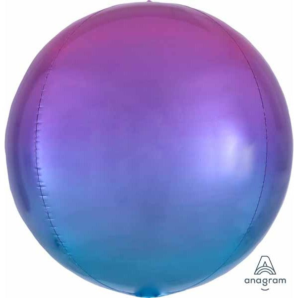 Pink & Blue Ombré Orbz Foil Balloon, 16 Inch