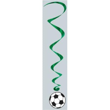Soccer Ball Whirls Hanging Decorations, 5 Pack
