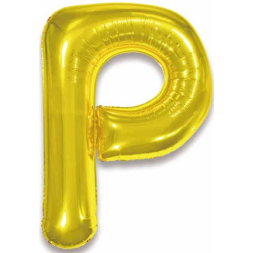 34 Inch Gold Letter P Foil Balloon