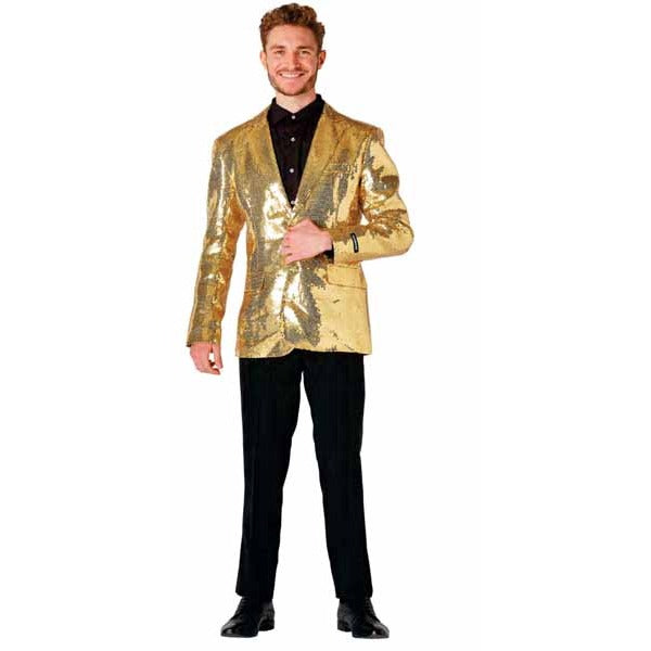 Suitmeister Men's Gold Sequin Blazer, Large