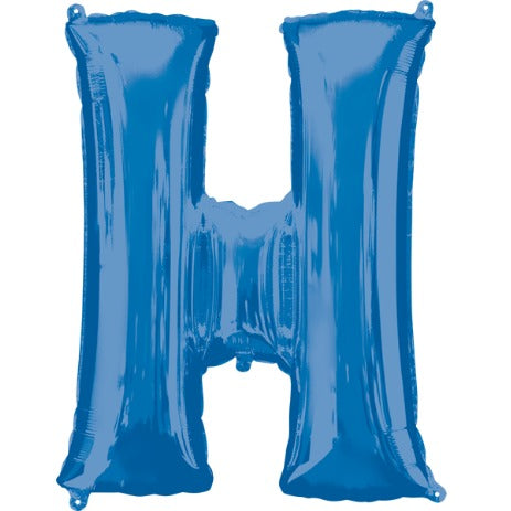 Blue Letter H Balloon, 32 Inch