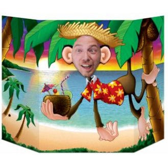 Luau Monkey Photo Prop, 37 x 25 Inches