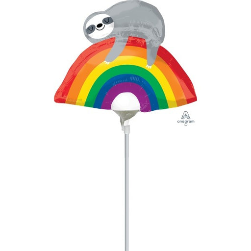 Rainbow Sloth Mini Shape Foil Balloon