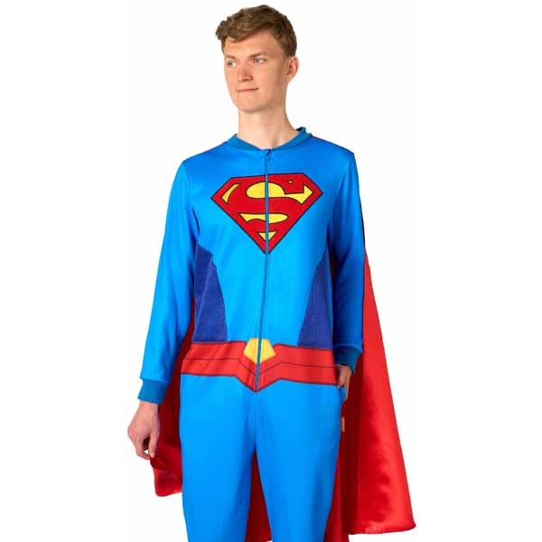 Suitmeister Superman Men's Onesie Costume, Medium