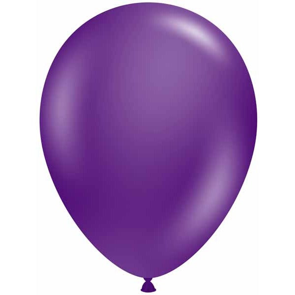 TUFTEX 17-Inch Crystal Purple Latex Balloons, 50 Count