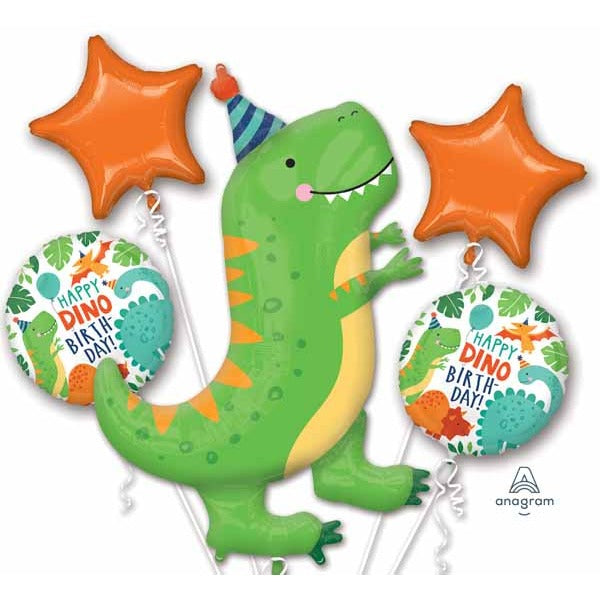 Dinomite Party Birthday Foil Balloon Bouquet