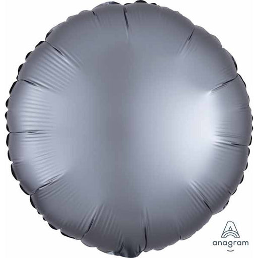 18" Graphite Satin Luxe Round Foil Balloon