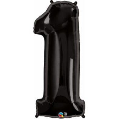 34 Inch Black Number 1 Balloon