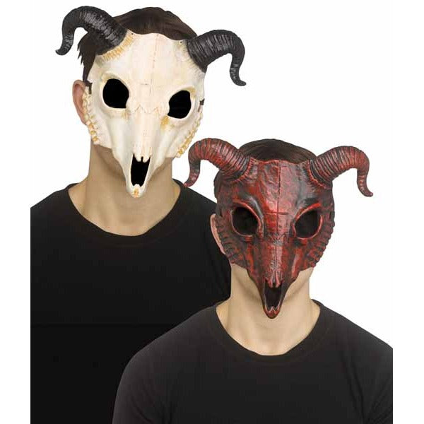 Big Horn Skull Mask, Assorted