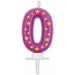 Stars Number 0 Birthday Candle