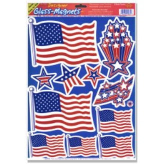 Patriotic Glass Magnets, 11 Pack