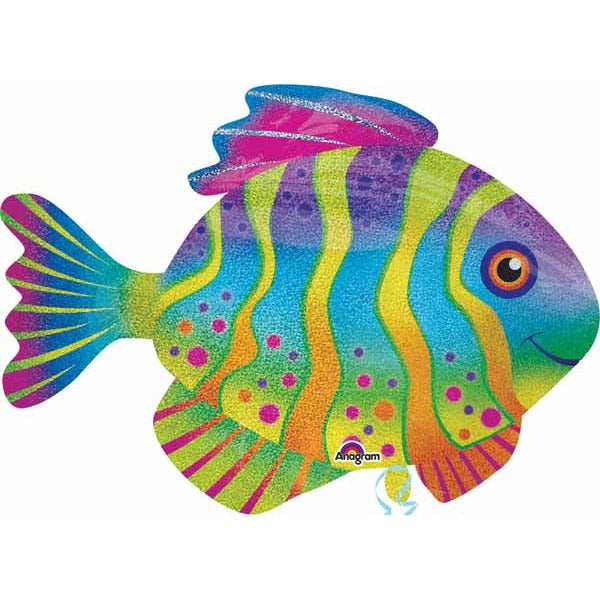 Sparkling Colourful Fish 33 Inch Foil Balloon