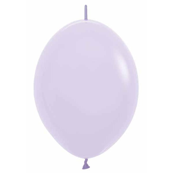 Sempertex Matte Lilac 12-Inch Link Latex Balloons, 25 Pack