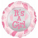 It's a Girl Baby Feet 18 Inch Foil Balloon