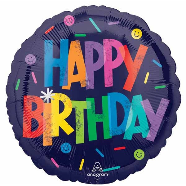 Bold Birthday 18-Inch Round Balloon