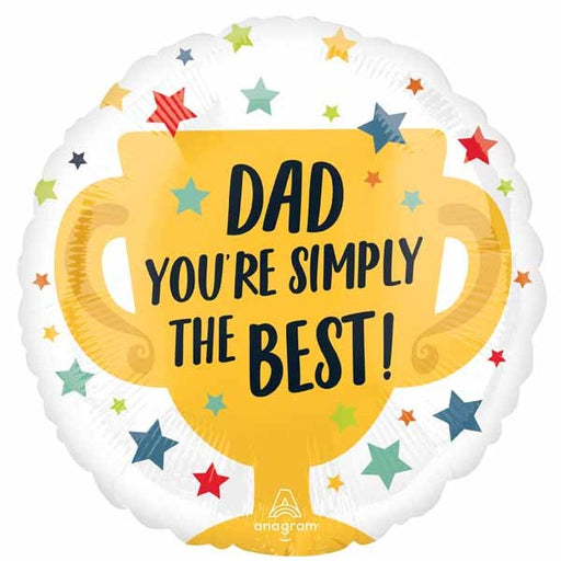 Simply the Best Dad 18" Round Foil Balloon