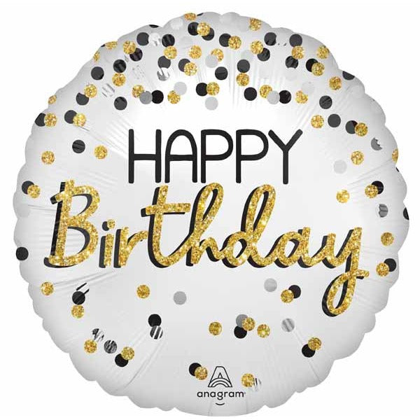 BLK SILVER GOLD HBD JUMBO RND P32 PKG