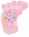 12-Inch Baby Girl Foot Mini Foil Balloon