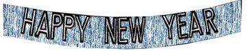 SILVER W/BK HNY 9' FRINGE BANNER