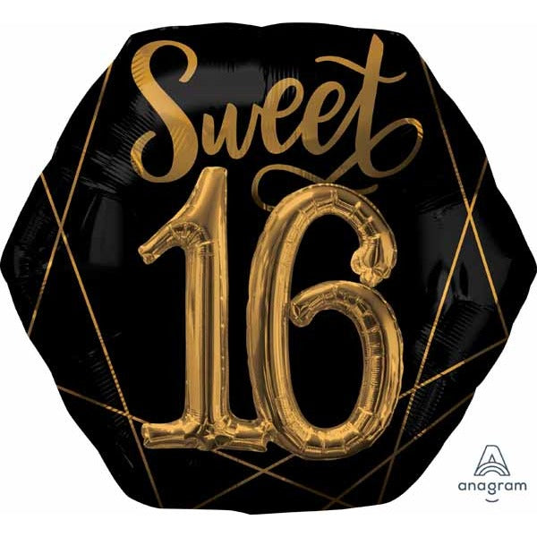 Elegant Sixteen 30-Inch Foil Birthday Balloon