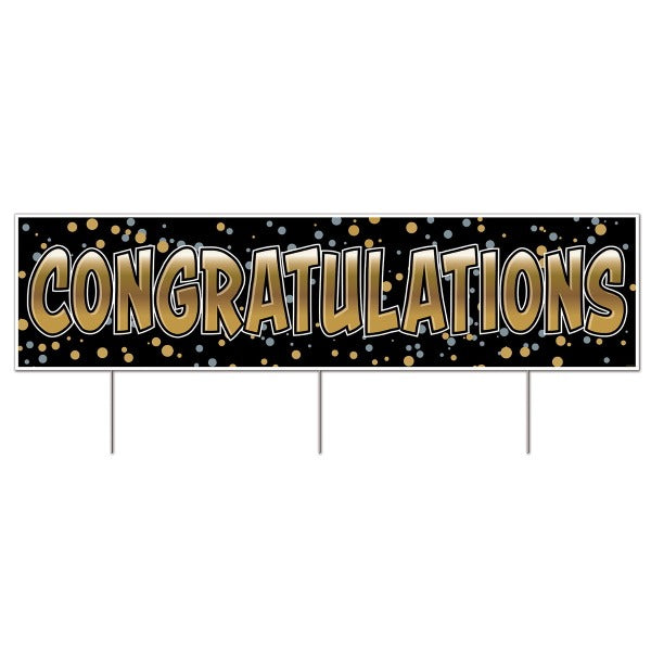 Jumbo Congratulations Yard Sign, 3 ft Wide
