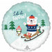 Bear Let It Snow 18-Inch Round Foil Balloon