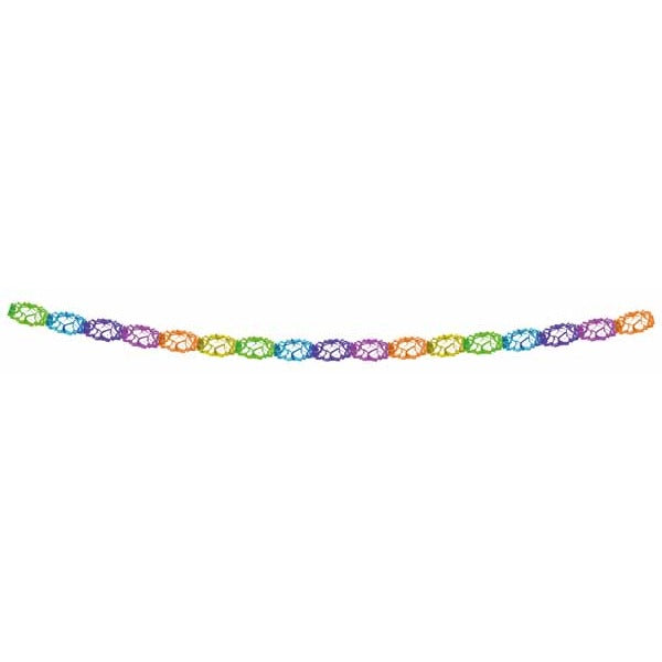 Assorted Colour Paper Garland, 1 Pack