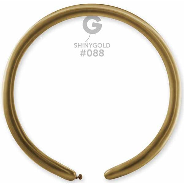 Gemar 260 Shiny Gold #088 Twisting Balloons, 50 Count