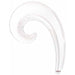 14" White Kurly Wave Foil Balloon
