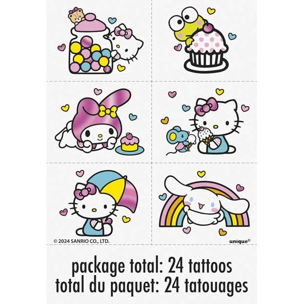 Hello Kitty Temporary Tattoo Sheets, 4 Pack
