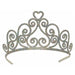 Silver Glittered Tiara with Attachable Combs