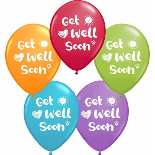 GET WELL 2 SIDE 12" 50/BG TRENDY AST
