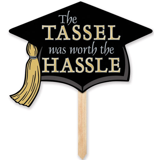 Graduation Cap Yard Sign, 13 x 17.5 Inches