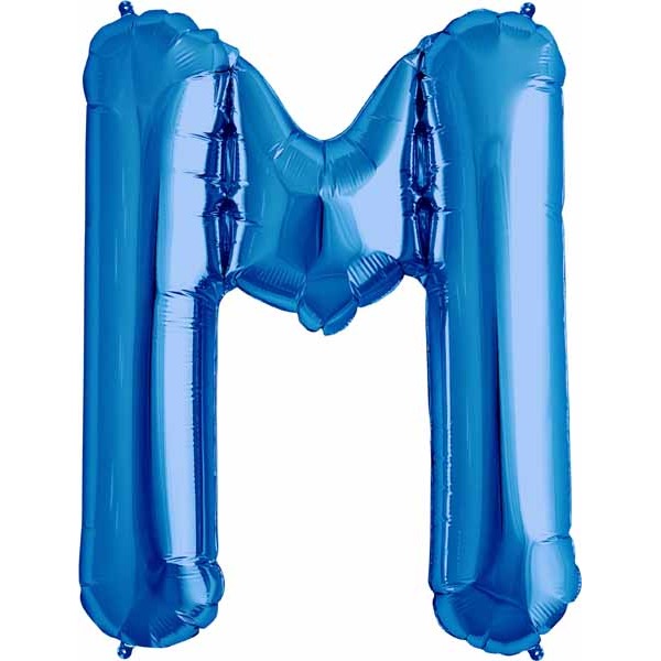 34 Inch Blue Letter M Balloon