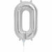 16-Inch Silver Number 0 Balloon