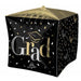 Class Dismissed 16-Inch Cubez Graduation Foil Balloon