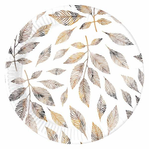 Grey Branches 9-Inch Paper Plates, 8-Pack