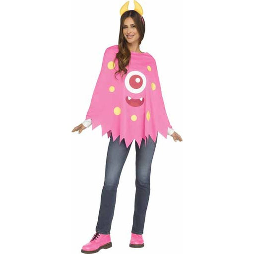 Adult Pink Monster Costume Poncho
