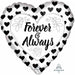 FOREVER & ALWAYS BK/ WHT 18" HRT S40 PKG