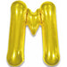 34-Inch Gold Letter M Foil Balloon
