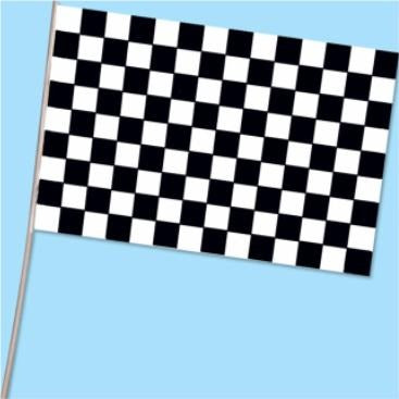 11"X17" RACING FLAGS PLASTIC W/22" STICK