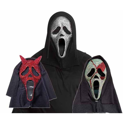 Ghost Face Bling Mask, Assorted Styles