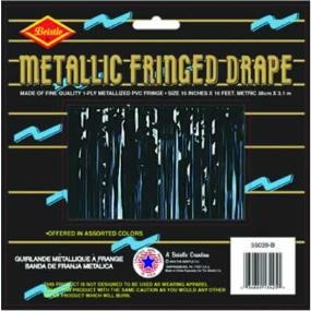 Black Fringe Drape, 15 Inches x 10 Feet