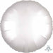 White Satin Luxe Round Foil Balloon, 18 Inch