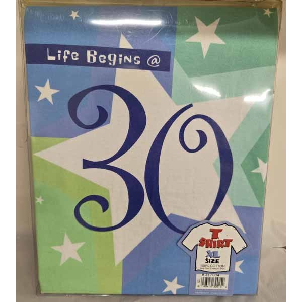 Birthday Shimmer 30th Birthday T-Shirt, XL