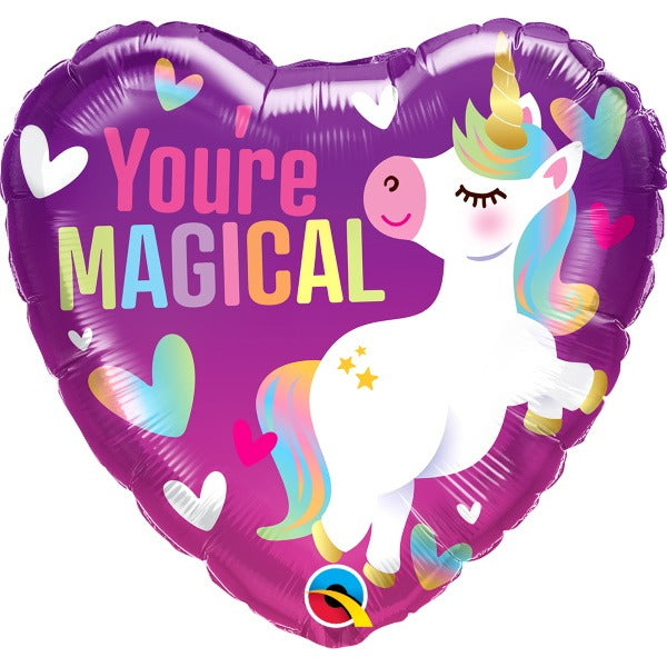 Magical Unicorn 18-Inch Heart Foil Balloon
