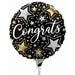 Congrats Stars 9-Inch Round Foil Balloon
