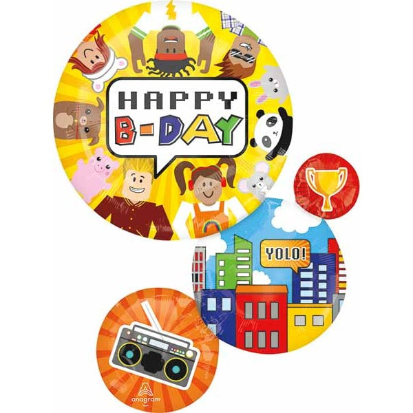 Party Town 28-Inch Shaped Foil Birthday Balloon