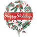 Happy Holidays Pine Cones 9" Foil Balloon